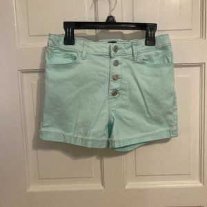 GAP Denim Stretch High Waist Short, Aqua, Girls Size 14